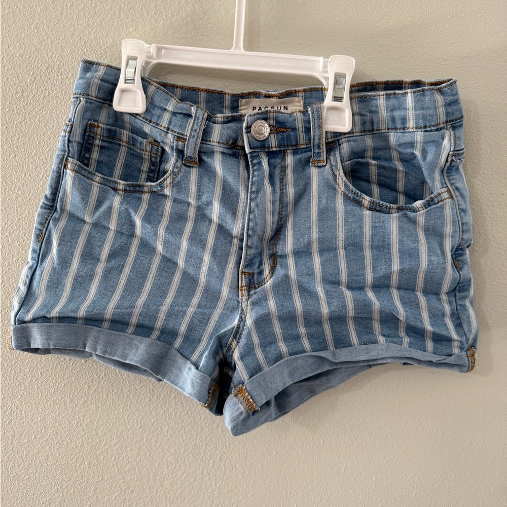 PacSun Blue Striped Women's Shorts